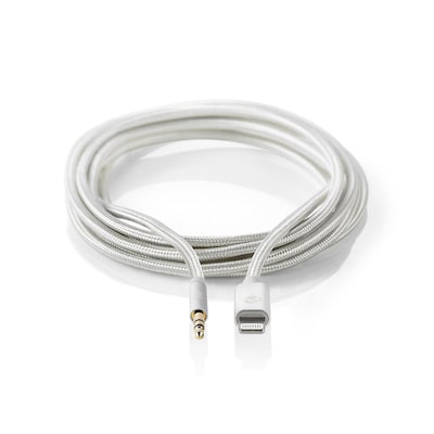 Nedis Lightning-Adapter | Apple Lightning 8-Pin | 3.5 mm Stecker | Vergoldet | rund | Nylon | Verpackung mit Sichtfenste...
