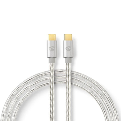 Thumbnail - Nedis USB-Kabel | USB 3.2 Gen 1 | USB-C™ Stecker | USB-C™ | 4K@60Hz | 5 Gbps | Vergoldet | 2.00 m | rund | Geflochten / ...