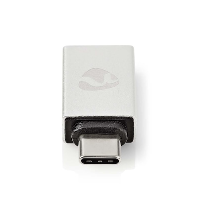 Nedis USB-Adapter | USB 3.2 Gen 1 | USB-C™ Stecker | USB-A Buchse | 5 Gbps | Vernickelt | Silber | Verpackung mit Sichtf...