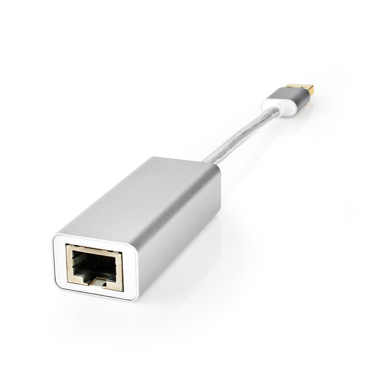 Nedis USB-Adapter | USB 3.2 Gen 1 | USB-A Stecker | RJ45 Buchse 1 Gbps | 0.20 m | rund | Vergoldet | Geflochten / Nylon | Silber | Verpackung mit Sich Kabel Produkt Bild 5