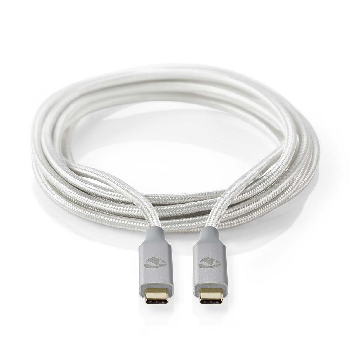 Nedis USB-Kabel | USB 3.2 Gen 2x2 | USB-C™ Stecker | 4K@60Hz | 20 Gbps | Vergoldet | 2.00 m | rund | Geflochten / Nylon ...
