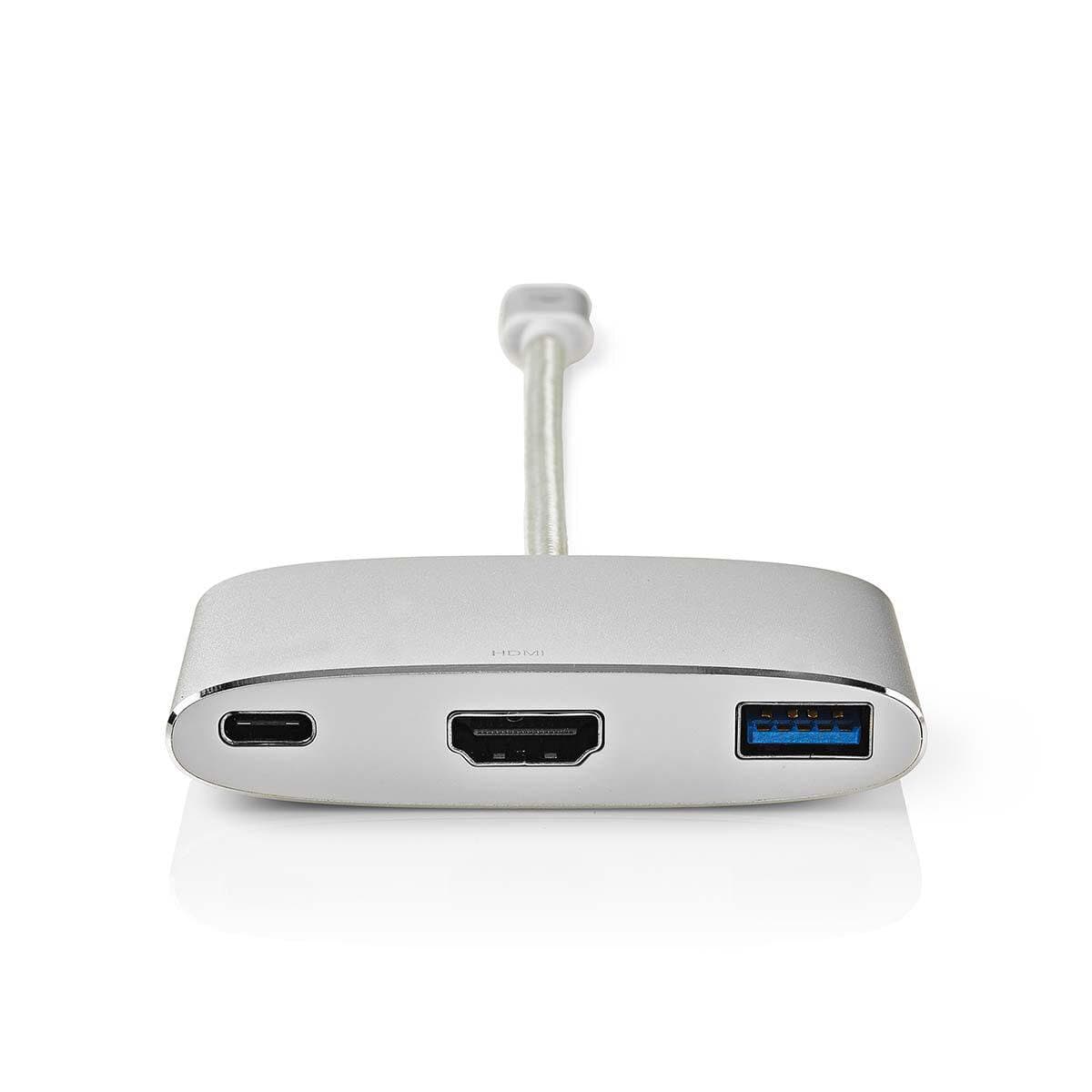 Nedis USB-Adapter | USB 3.2 Gen 1 | USB-C™ Stecker | HDMI™ / USB-A Buchse / USB-C™ Buchse | 5 Gbps | 0.20 m | rund | Ver...