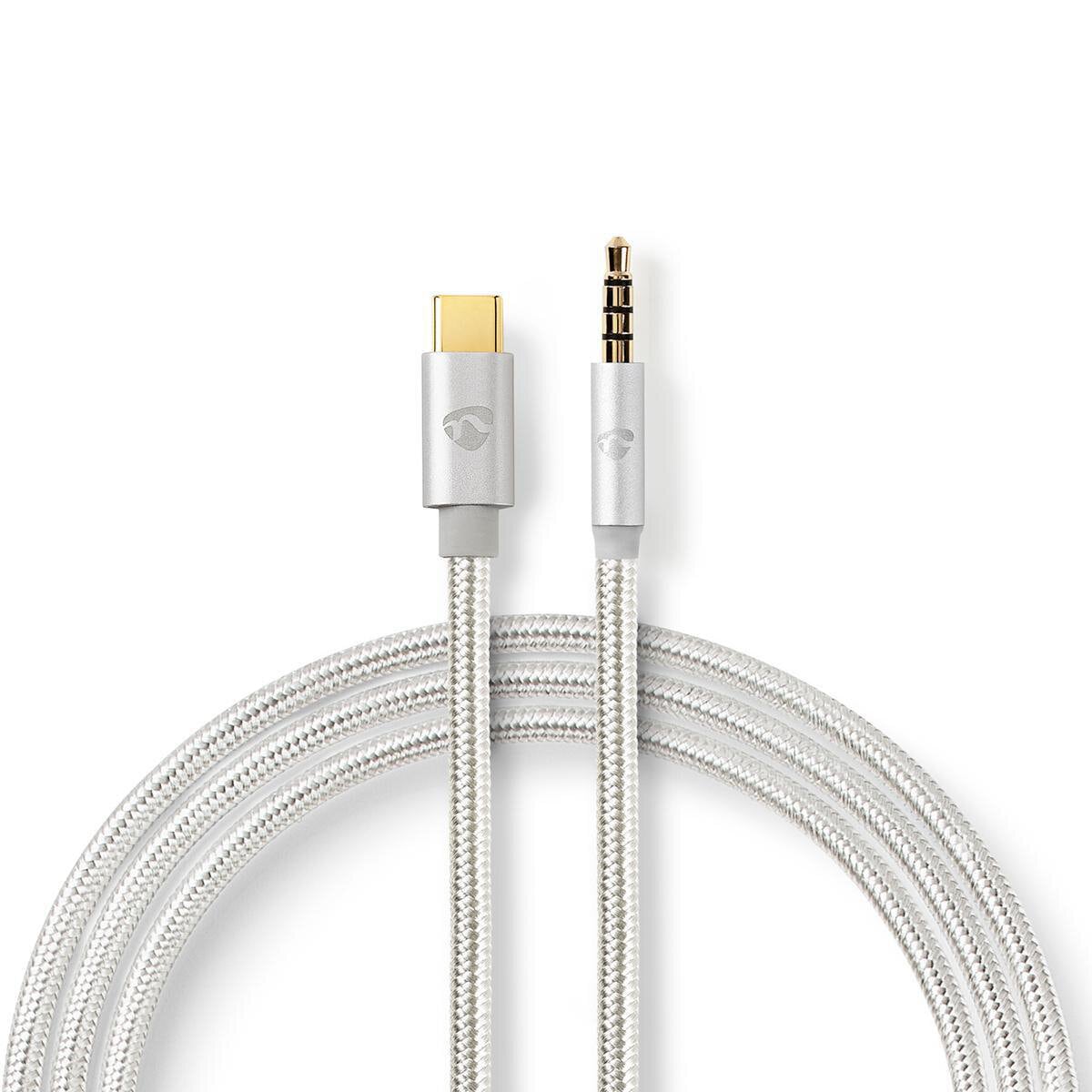 Nedis USB-Adapter | USB 2.0 | USB-C™ Stecker | 3.5 mm Stecker | 1.00 m | rund | Vergoldet | Geflochten / Nylon | Alumini...