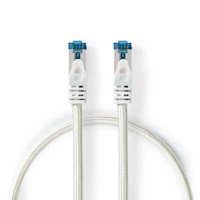 Nedis Cat 6a Kabel S/FTP | RJ45 Stecker | RJ45 Stecker | 3m | Snagless | Rund | Geflochten / PVC | Silber | Verpackung m...