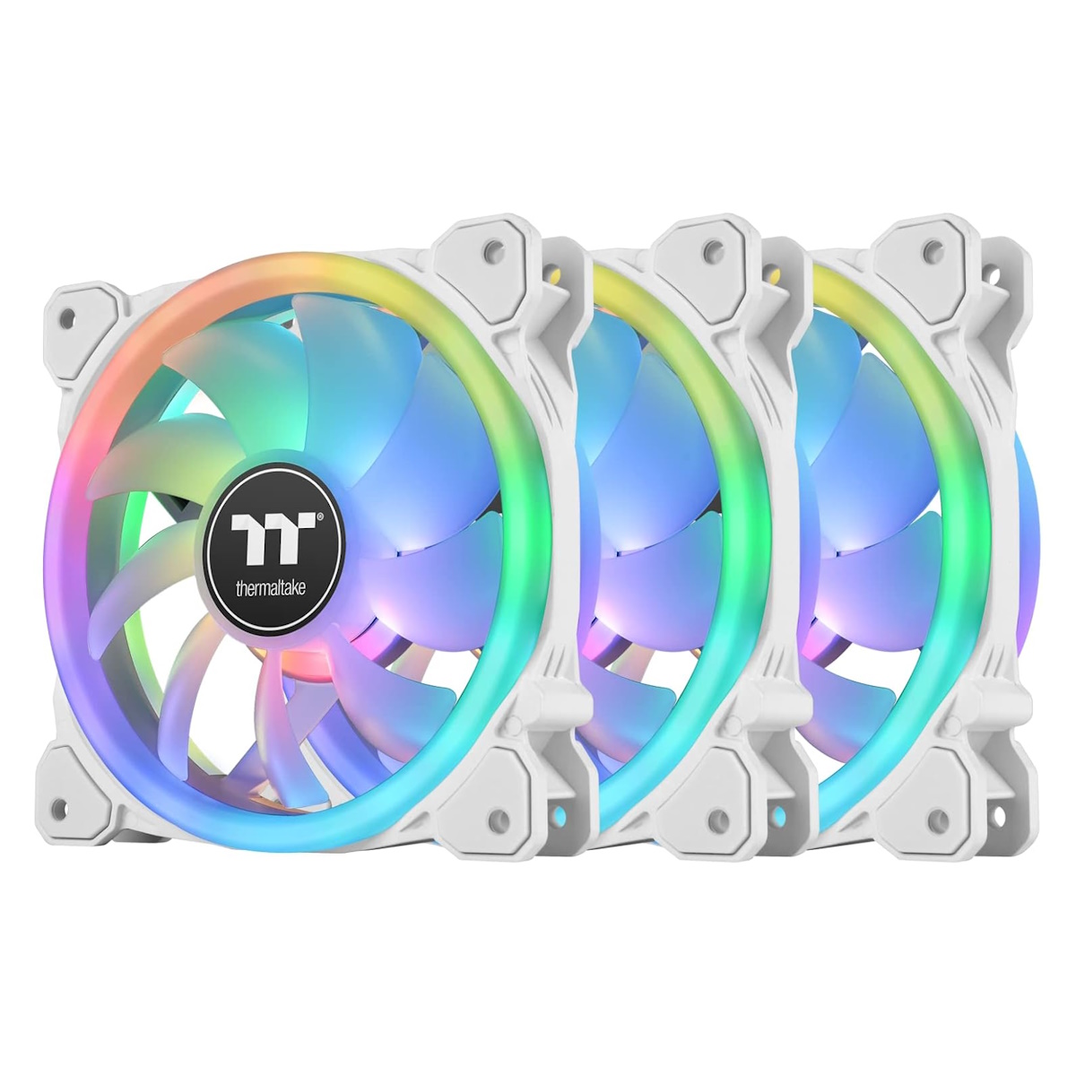 SWAFAN 12 RGB Radiator Fan TT Premium Edition White (3-Fan Pack) Gehäuselüfter