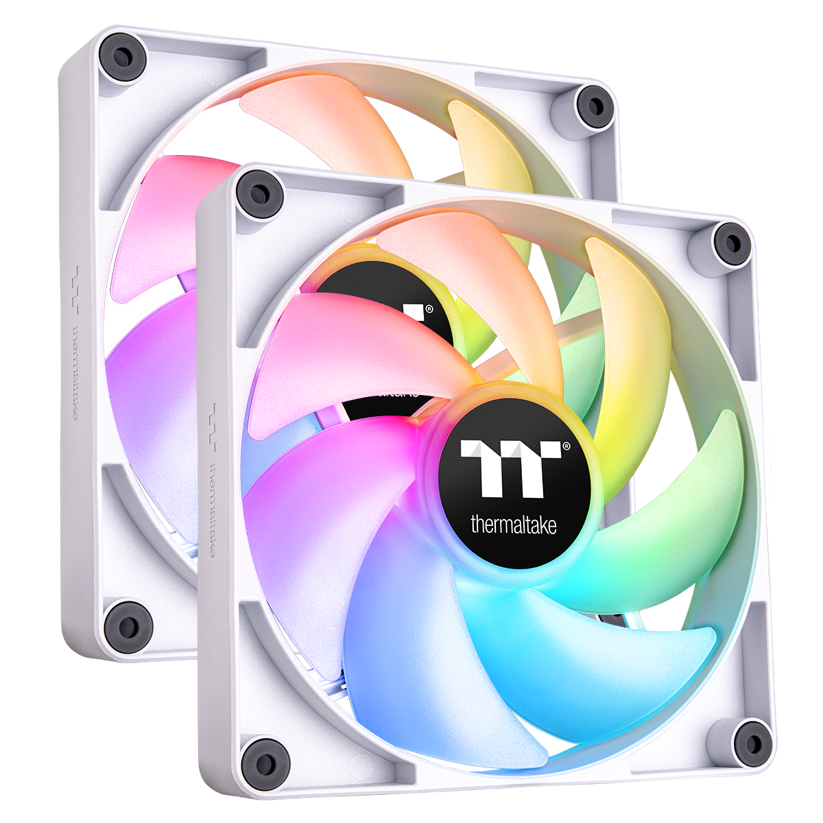 Thermaltake CT120 ARGB Sync weiß (2 Pack) | 120mm Gehäuselüfter