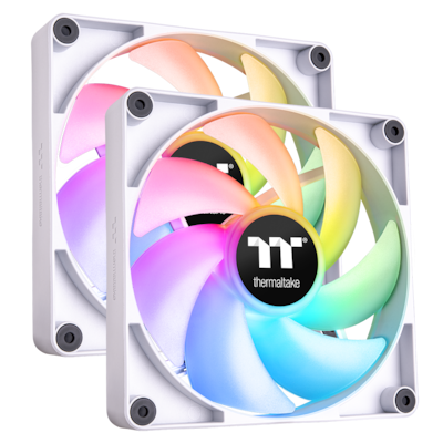 Thermaltake CT120 ARGB Sync weiß (2 Pack) | 120mm Gehäuselüfter