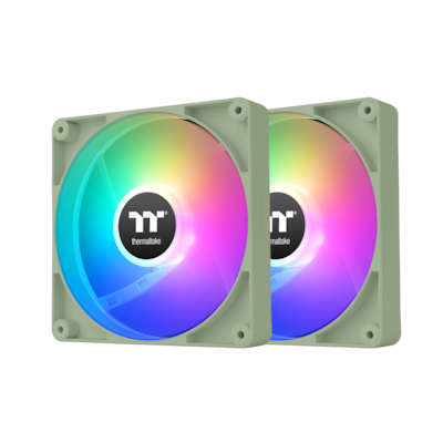 Thermaltake CT140 Reverse ARGB Sync Matcha Green 2er-Pack | Gehäuselüfter