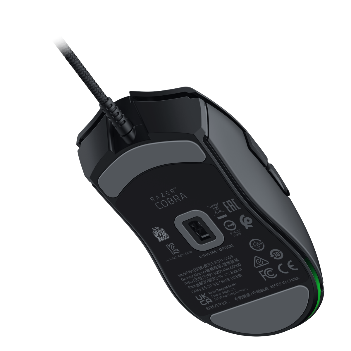 Razer Cobra kabelgebundene USB Gaming Maus - 58g Leichtbauweise, Optischer Sensor mit 8500dpi, Razer Chroma Beleuchtung Mäuse Produkt Bild 4