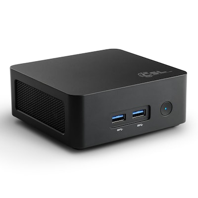 CSL Narrow Box Black Mini PC Intel® Processor N150, 16GB DDR4 RAM, 500GB M.2 NVMe SSD, Intel UHD Grafik, Windows 11 Pro
