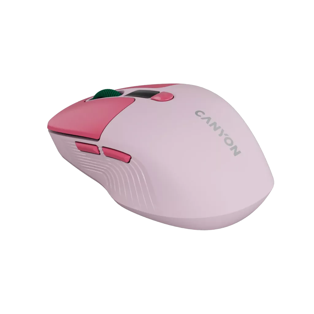CANYON Mouse MW-26 LCD Silent Dual Mode Wireless pink Mäuse Produkt Bild 4