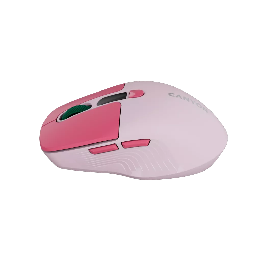 CANYON Mouse MW-26 LCD Silent Dual Mode Wireless pink Mäuse Produkt Bild 6