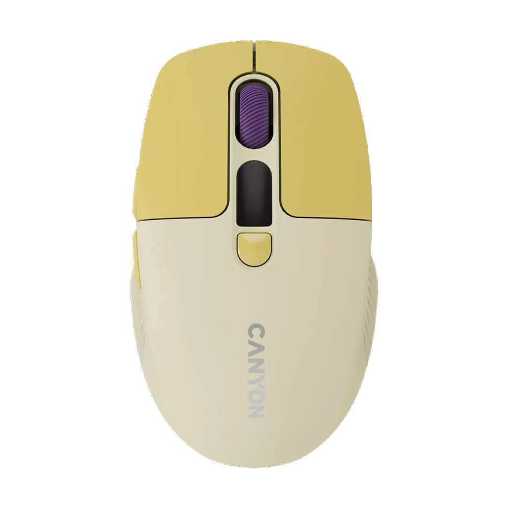 CANYON Mouse MW-26 LCD Silent Dual Mode Wireless yellow