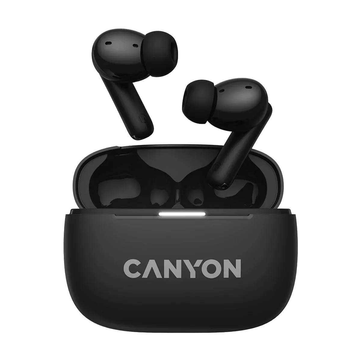 CANYON In-Ear Kopfhörer OnGo TWS-10, Black Bluetooth 5.3, Umgebungsgeräuschunterdrückung, Vier Mikrofone
