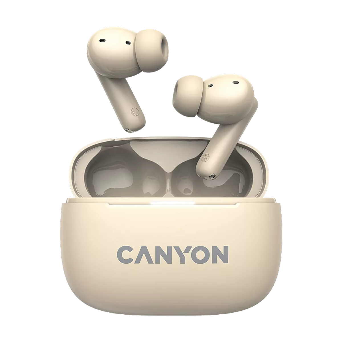 CANYON In-Ear Kopfhörer OnGo TWS-10, Beige Bluetooth 5.3, Umgebungsgeräuschunterdrückung, Vier Mikrofone