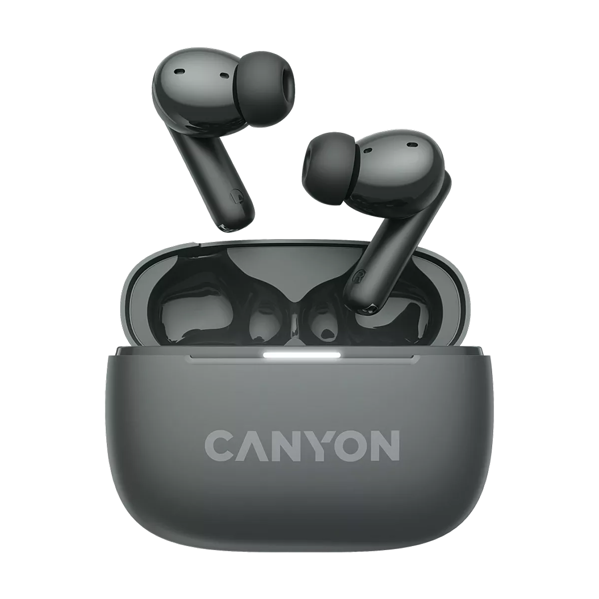 CANYON In-Ear Kopfhörer OnGo TWS-10, Grey Bluetooth 5.3, Umgebungsgeräuschunterdrückung, Vier Mikrofone