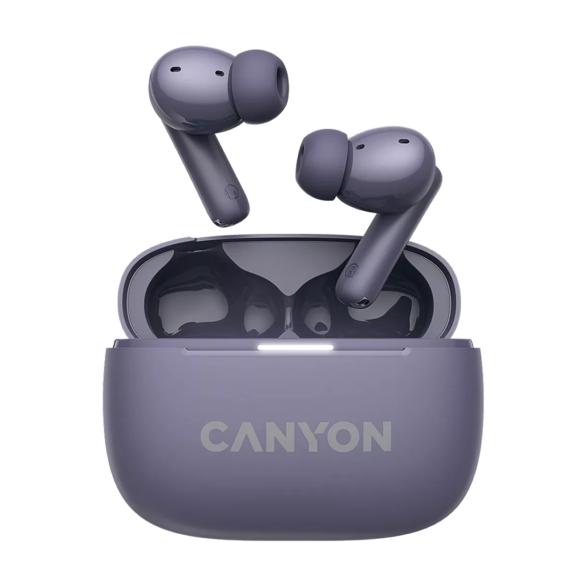 CANYON In-Ear Kopfhörer OnGo TWS-10, Purple Bluetooth 5.3, Umgebungsgeräuschunterdrückung, Vier Mikrofone