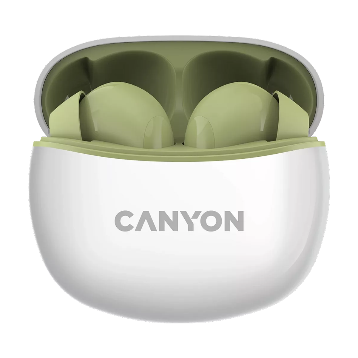 CANYON In-Ear Kopfhörer TWS-5, Green Bluetooth 5.3, Berührungssteuerung, Ladeeingang: USB-C