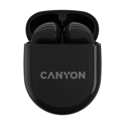 CANYON In-Ear Kopfhörer TWS-6, Black Bluetooth 5.3, Berührungssteuerung