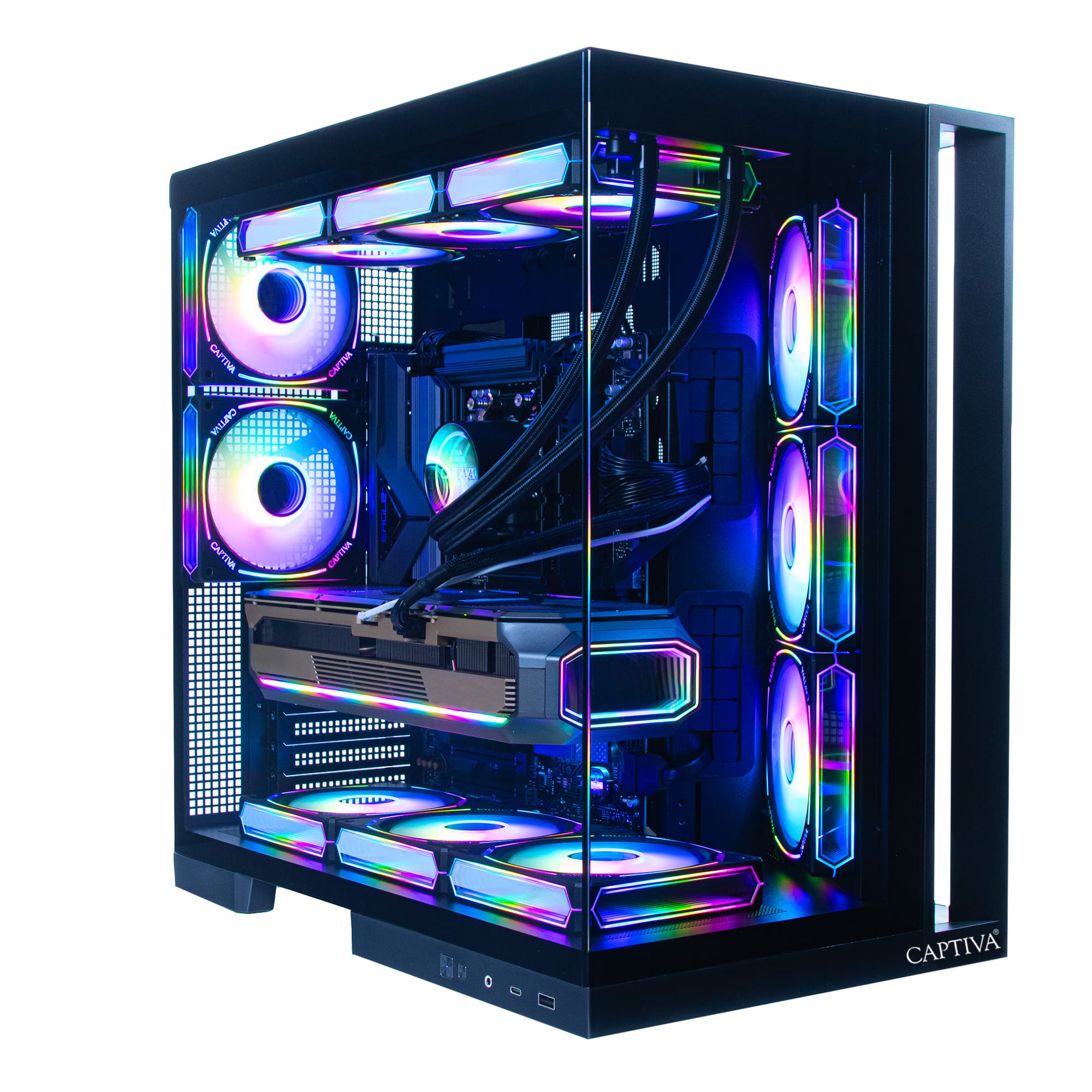 Captiva PC Highend Gaming PC I89-020 Intel Core i9-14900KF, 64GB DDR5 RAM, 2TB M.2 SSD, NVIDIA GeForce RTX 5080 (16GB GDDR7), Z790, Windows 11 Home