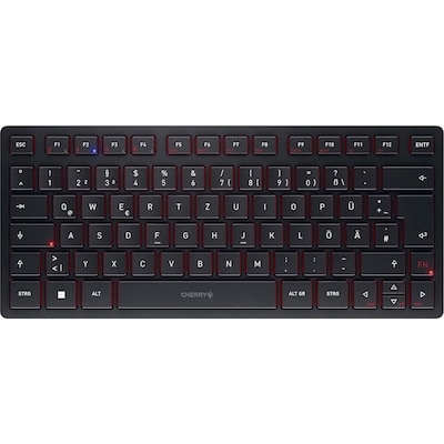 Cherry KW 9200 Mini - Multi-Device Kompakttastatur 2,4 GHz Funk-, Bluetooth® 5.0- und Kabelverbindung