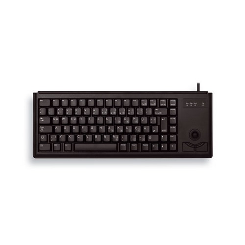 CHERRY Compact-Keyboard G84-4400, kabelgebunden, mit integriertem Trackball, schwarz Image