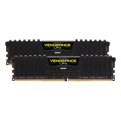 Thumbnail - Corsair Vengeance LPX Schwarz 16GB Kit (2x8GB) DDR4-3000 CL16 DIMM Arbeitsspeicher