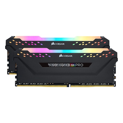 Corsair Vengeance RGB Pro Schwarz 64GB Kit (2x32GB) DDR4-3200 CL16 DIMM Arbeitsspeicher