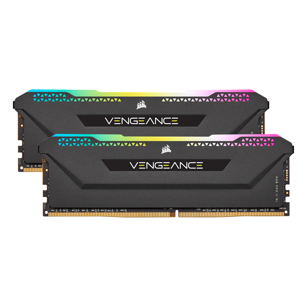 Thumbnail - Corsair Vengeance RGB Pro SL Schwarz 16GB Kit (2x8GB) DDR4-3200 CL16 DIMM Arbeitsspeicher
