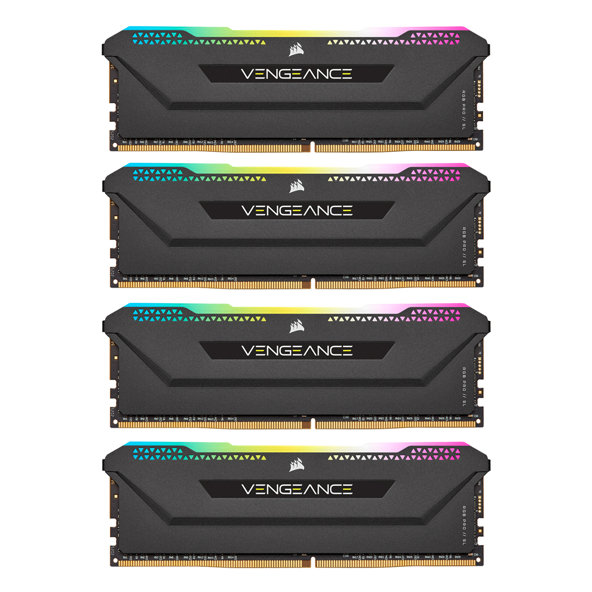 Corsair Vengeance RGB Pro SL Schwarz 32GB Kit (4x8GB) DDR4-3200 CL16 DIMM Arbeitsspeicher