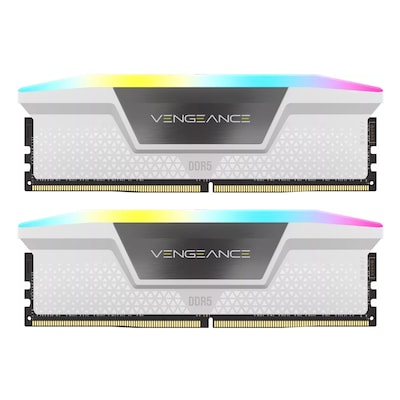 Corsair Vengeance RGB Weiß 32GB Kit (2x16GB) DDR5-6000 CL40 DIMM Arbeitsspeicher