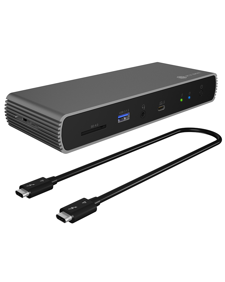 ICY BOX 10 in 1 Thunderbolt™ 4 Dock mit 2x 4K@60 Hz Videoausgang