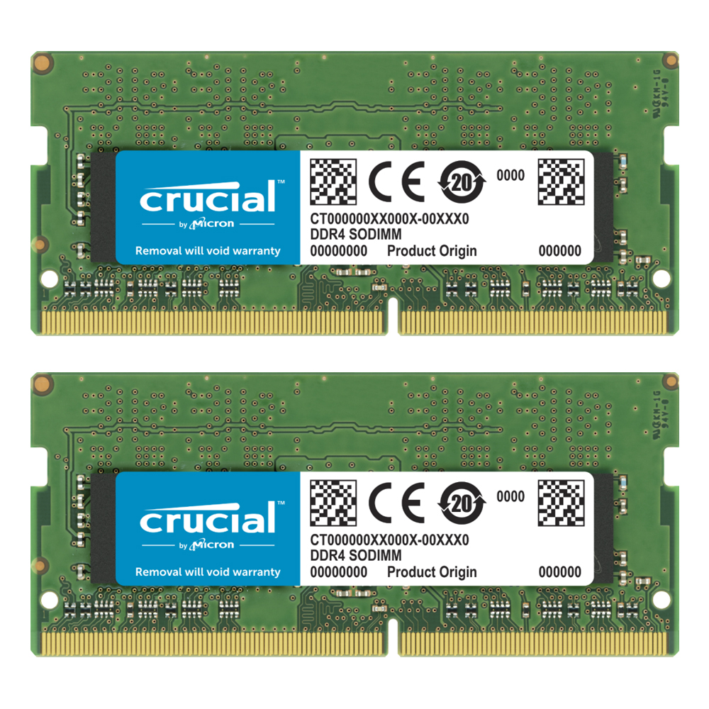 Crucial 64GB Kit (2x 32GB) DDR4-3200 CL22 SO-DIMM Arbeitsspeicher