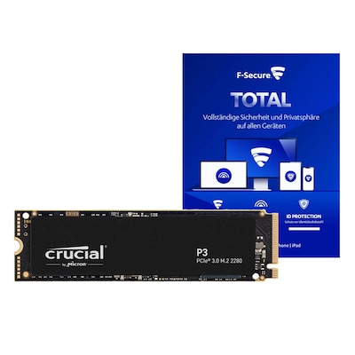 Crucial P3 M.2 PCIe 3.0 NVMe 2TB SSD inkl. F-Secure Internes Solid-State-Module