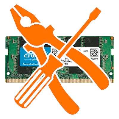 Upgrade auf 32GB mit 1x 16GB Crucial DDR4-3200 CL22 SO-DIMM inkl. Einbau in das bestellte Notebook