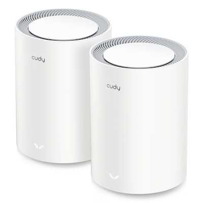 Cudy M3600 WiFi 7 Mesh System, 2er Set BE3600 Dual-Band, 2.0GHz Quad-Core CPU, 1x 1G WAN, 2x 1G LAN