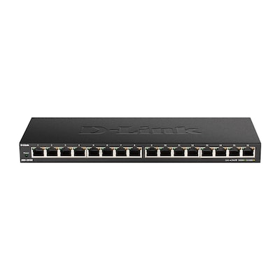 D-Link DGS-1016S Unmanaged Gigabit Ethernet (10/100/1000) Schwarz