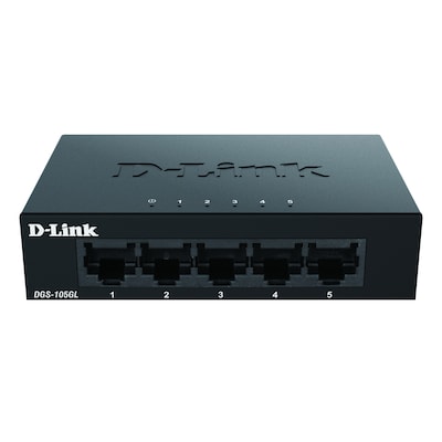 D-Link DGS-105GL/E Netzwerk-Switch Unmanaged Gigabit Ethernet (10/100/1000) Schwarz