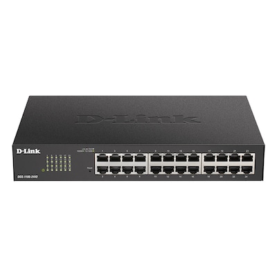 D-Link DGS-1100-24V2 Managed L2 Gigabit Ethernet (10/100/1000) 1U Schwarz, Grau