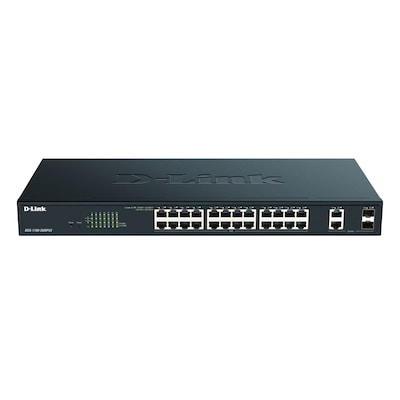 D-Link DGS-1100-26MPV2/E Netzwerk-Switch Managed L2 Gigabit Ethernet (10/100/1000) Power over Ethernet (PoE) Schwarz