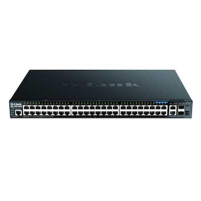 D-Link DGS-1520-52MP Managed L3 Gigabit Ethernet (10/100/1000) Power over Ethernet (PoE) 1U Schwarz