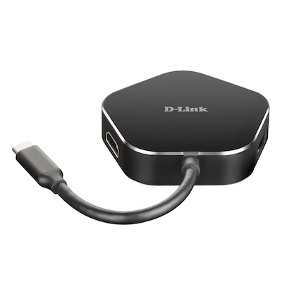 D-Link DUB-M420 laptop-dockingstation & portreplikator Kabelgebunden Thunderbolt 3 Aluminium, Schwarz