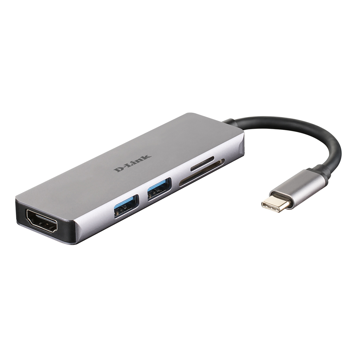 D-Link 5-In-1 USB-C Hub (DUB-M530) [2x USB 3.0, 1x HDMI, Dual-Slot Kartenleser]