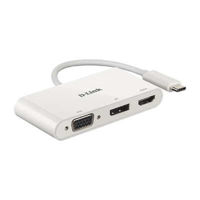 D-Link DUB-V310 laptop-dockingstation & portreplikator Kabelgebunden USB 3.2 Gen 1 (3.1 Gen 1) Type-C Weiß