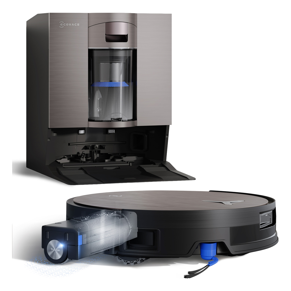 Image of ECOVACS DEEBOT X11 OmniCyclone Schwarz Saug-Wisch-Roboter mit Reinigungsstation