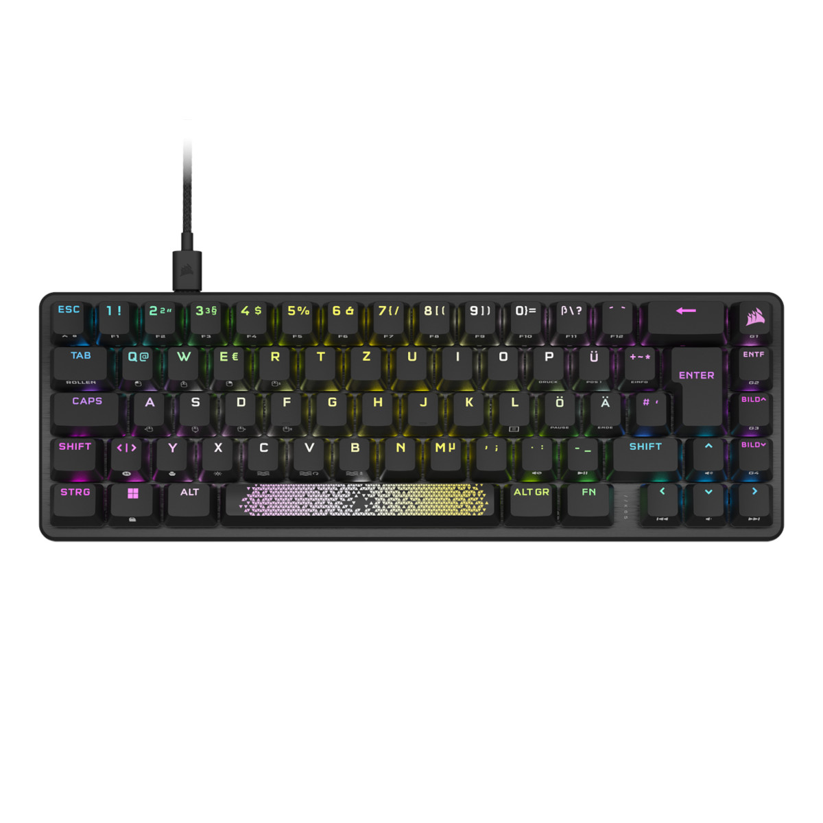 Corsair K65 PRO MINI Gaming Tastatur - 65 % Optisch-mechanische Gaming-Tastatur RGB-LED-Hintergrundbeleuchtung, CORSAIR ...