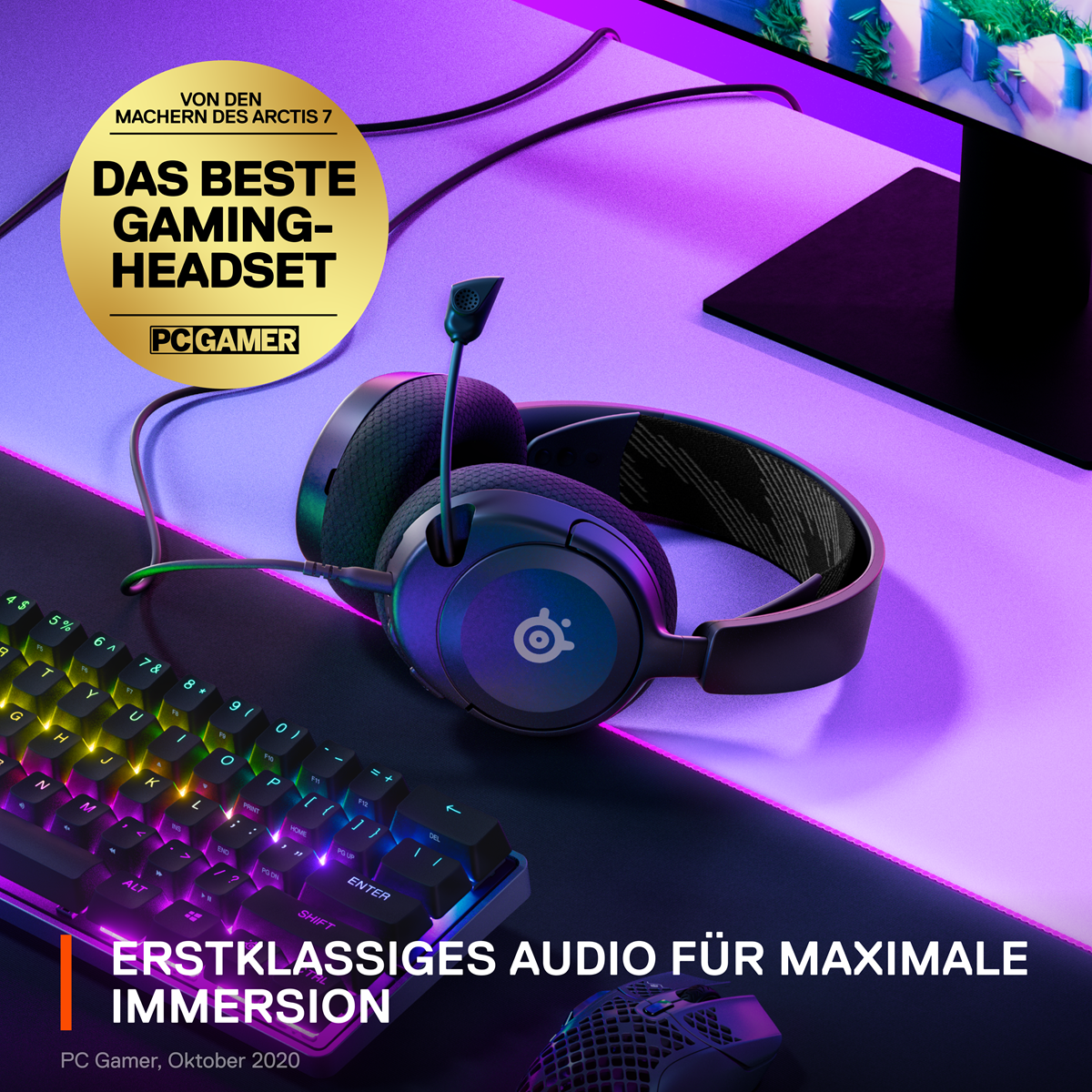 SteelSeries Gaming Headset Arctis Nova 1 B-Ware kabelgebundenes Gaming Headset, schwarz Headset Produkt Bild 3