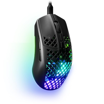SteelSeries Aerox 3 Onyx Ultraleichte Gaming Maus (2022) - kabelgebunden, 8.500 CPI TrueMove Core optischer Sensor, Aqua...