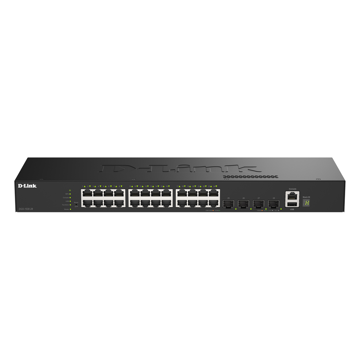 D-Link DGS-1530-28 Smart Managed Switch 24x Gigabit Ethernet, 4x 10G SFP+, 1x USB 2.0, 1x Konsolen-Port