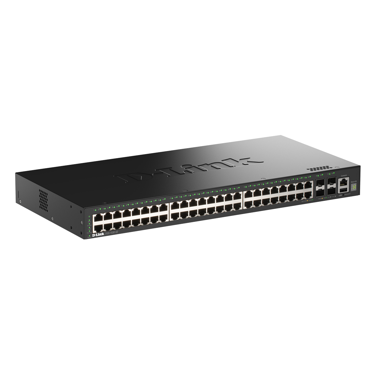 D-Link DGS-1530-52 Smart Managed Switch 48x Gigabit Ethernet, 4x 10G SFP+, 1x USB 2.0, 1x Konsolen-Port Netzwerk-Switch Produkt Bild 2